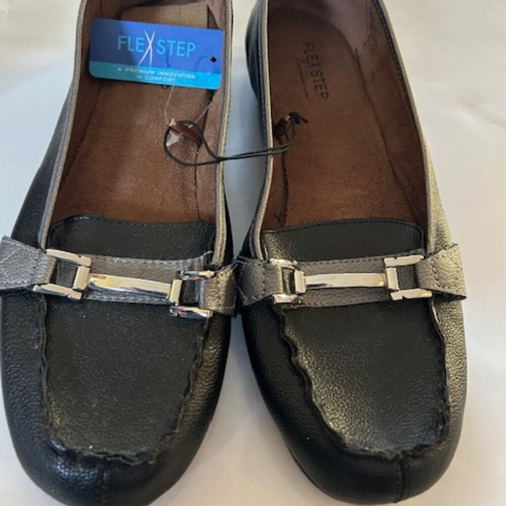 Brand New Flex Step Women Size 8.5 Comfort Loafer Flats Shoes Black